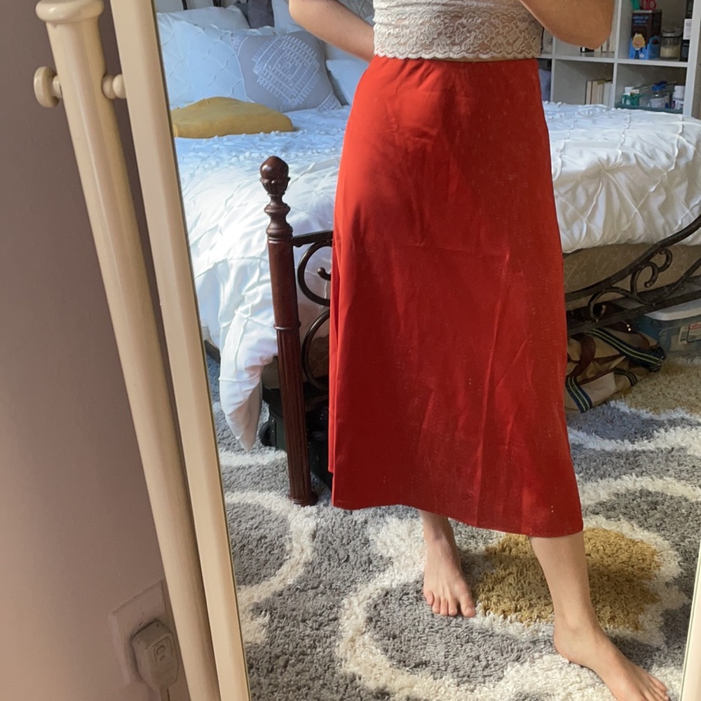 J. Crew Silky Midi Pull-on Slip Skirt